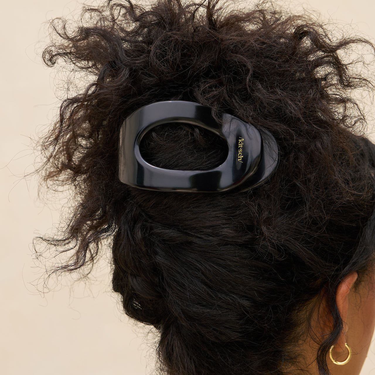 Clip Nube plano negro - Grande