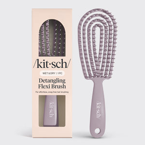 Cepillo desenredante flexible violeta suave