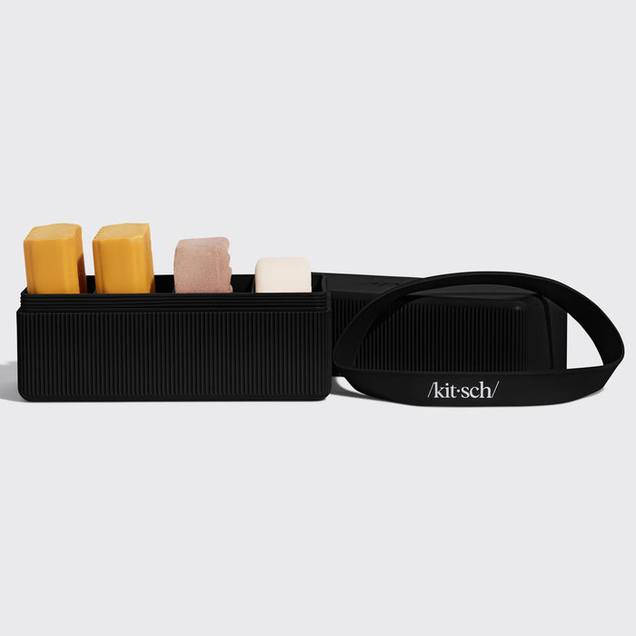 Estuche de viaje con 4 compartimentos - Negro