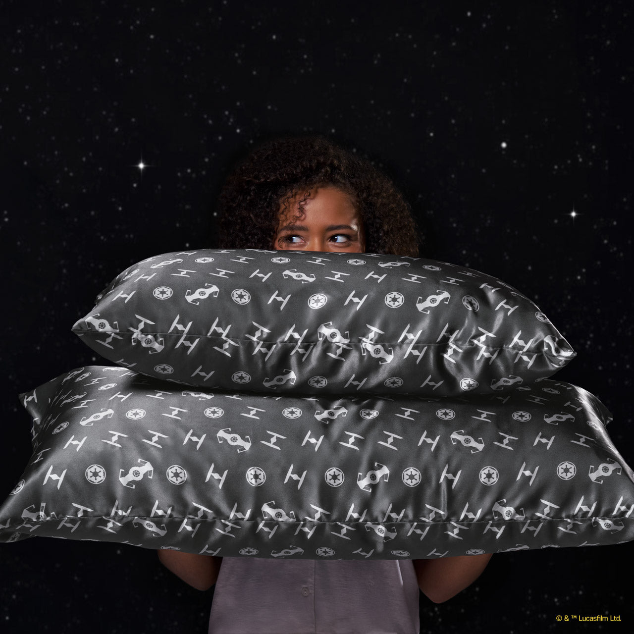 Star Wars™ & Kitsch Funda de almohada de satén Imperio Galáctico