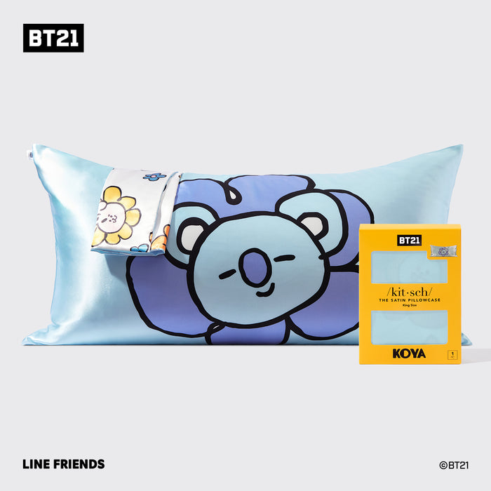 Kitsch x BT21 Taie d'oreiller en satin KOYA - King
