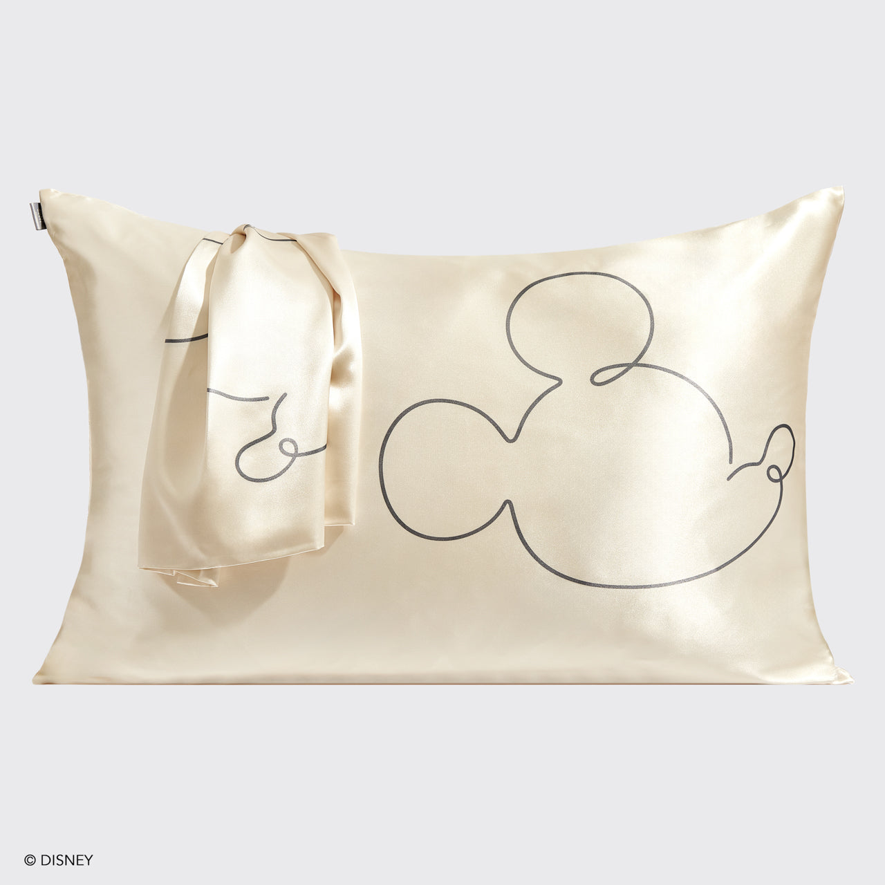 Kitsch x Mickey und Minnie Satin Kopfkissenbezug Mr. Mouse