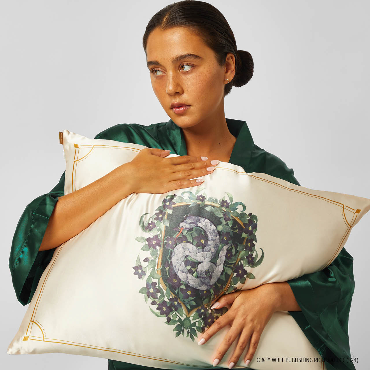 Harry Potter x Kitsch Federa di raso - Serpeverde