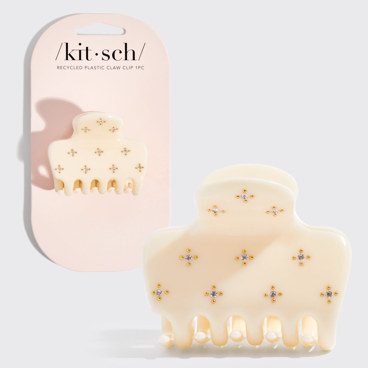 Wolken-Haarclip mit Strass -  Elfenbein