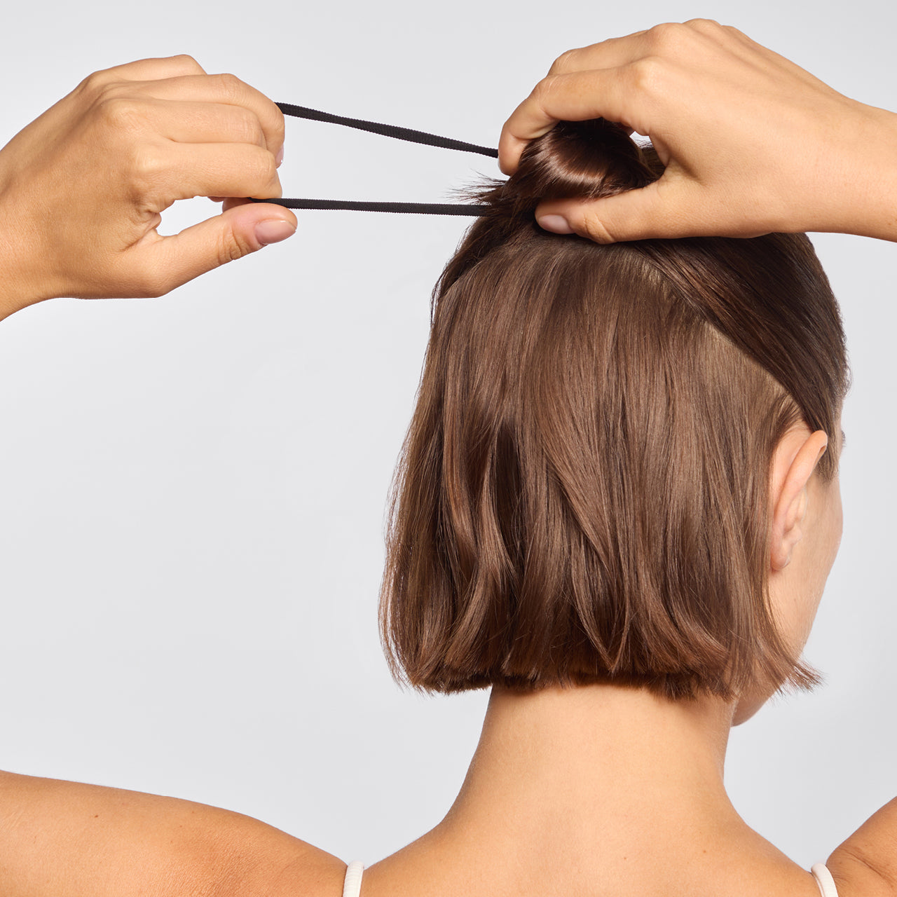 Set di 8 pezzi di elastici per capelli neri senza cuciture