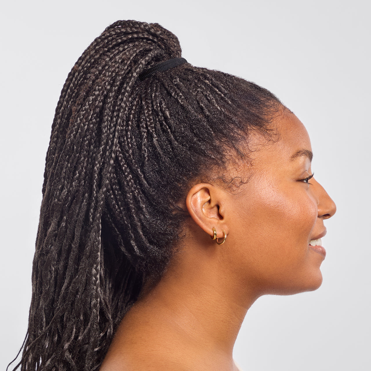 Set di 8 pezzi di elastici per capelli neri senza cuciture