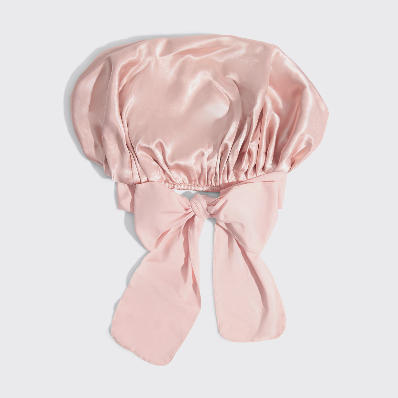 Ensemble bonnet de douche doublé de satin + bonnet oversize en satin Blush