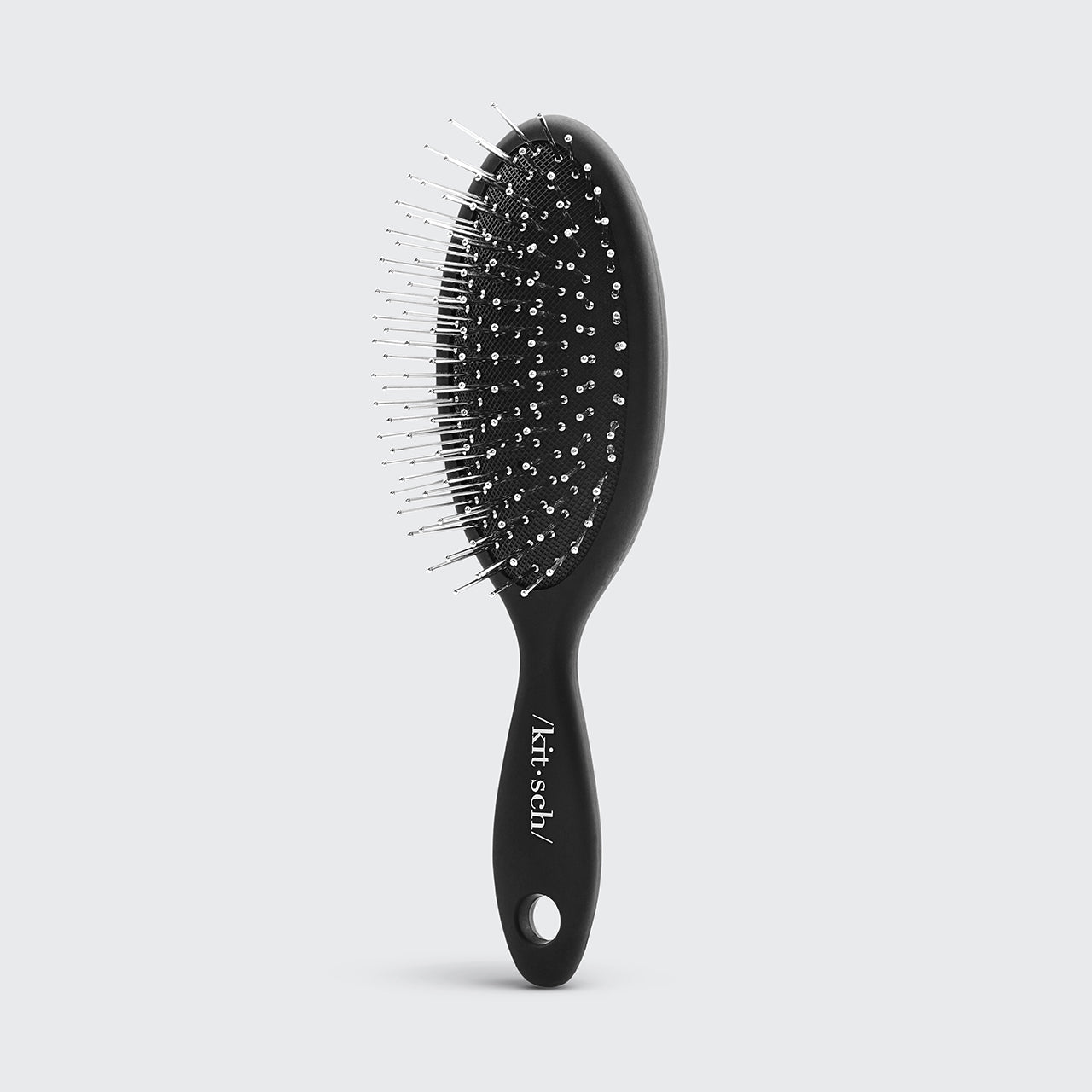 Mini brosse à cheveux de voyage en poils métalliques
