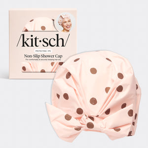 Touca de duche de luxo - Blush Dot