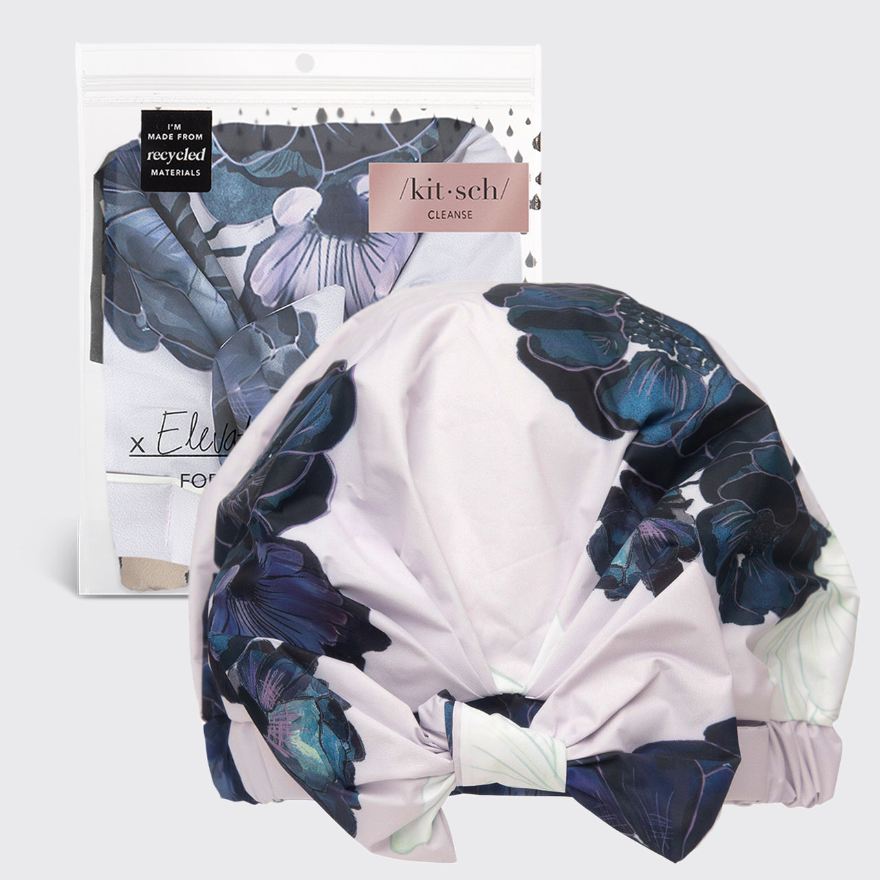 Recycled Polyester Luxe Shower Cap - Floral