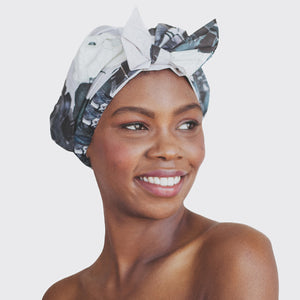 Recycled Polyester Luxe Shower Cap - Floral