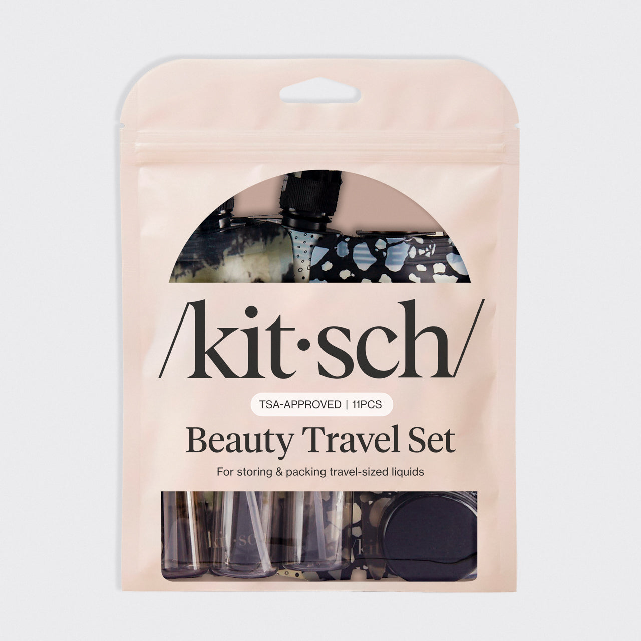 Flacons de voyage pour articles de toilette 11 packs - noir et ivoire
