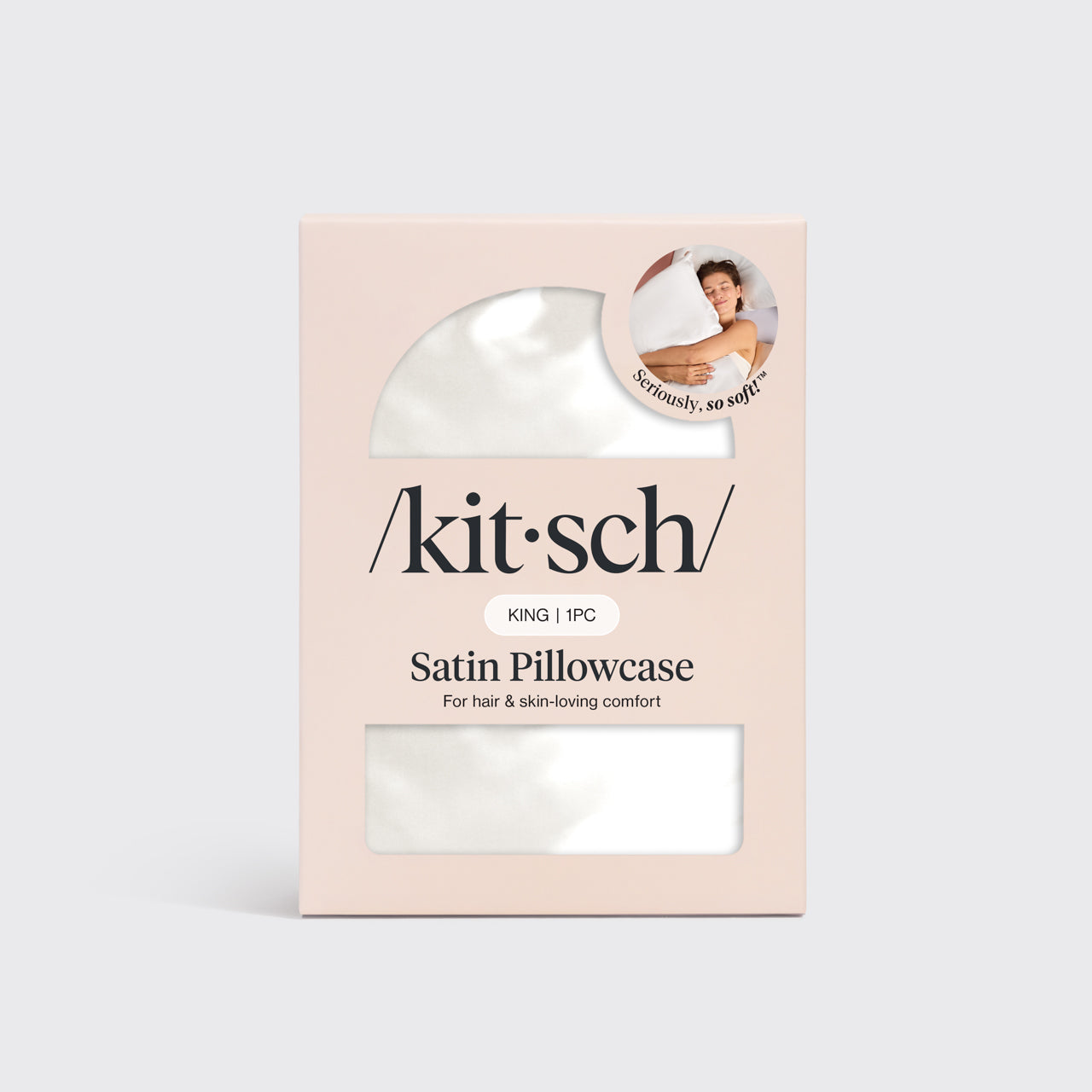 Funda de almohada de satén - Marfil | King