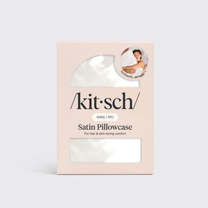 Funda de almohada de satén - Marfil | King