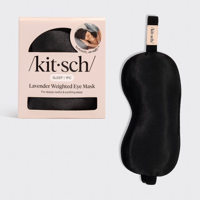 Die lavendelgewichtete Satin-Augenmaske