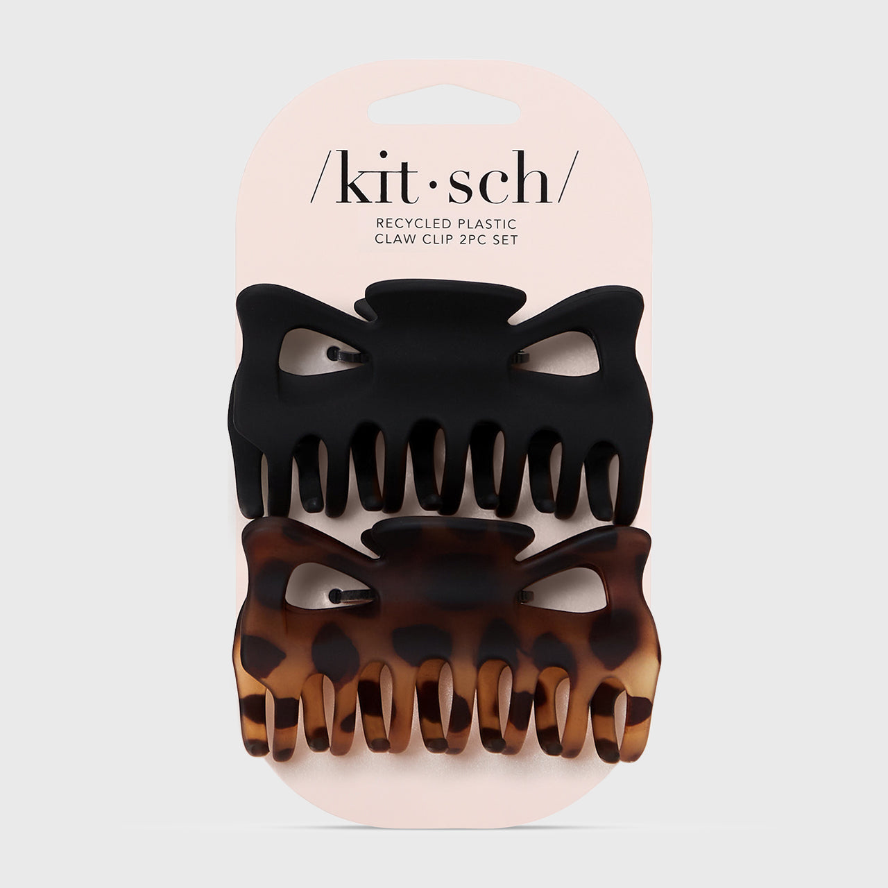 Black & Tort Claw Clips 2pc Set - Large