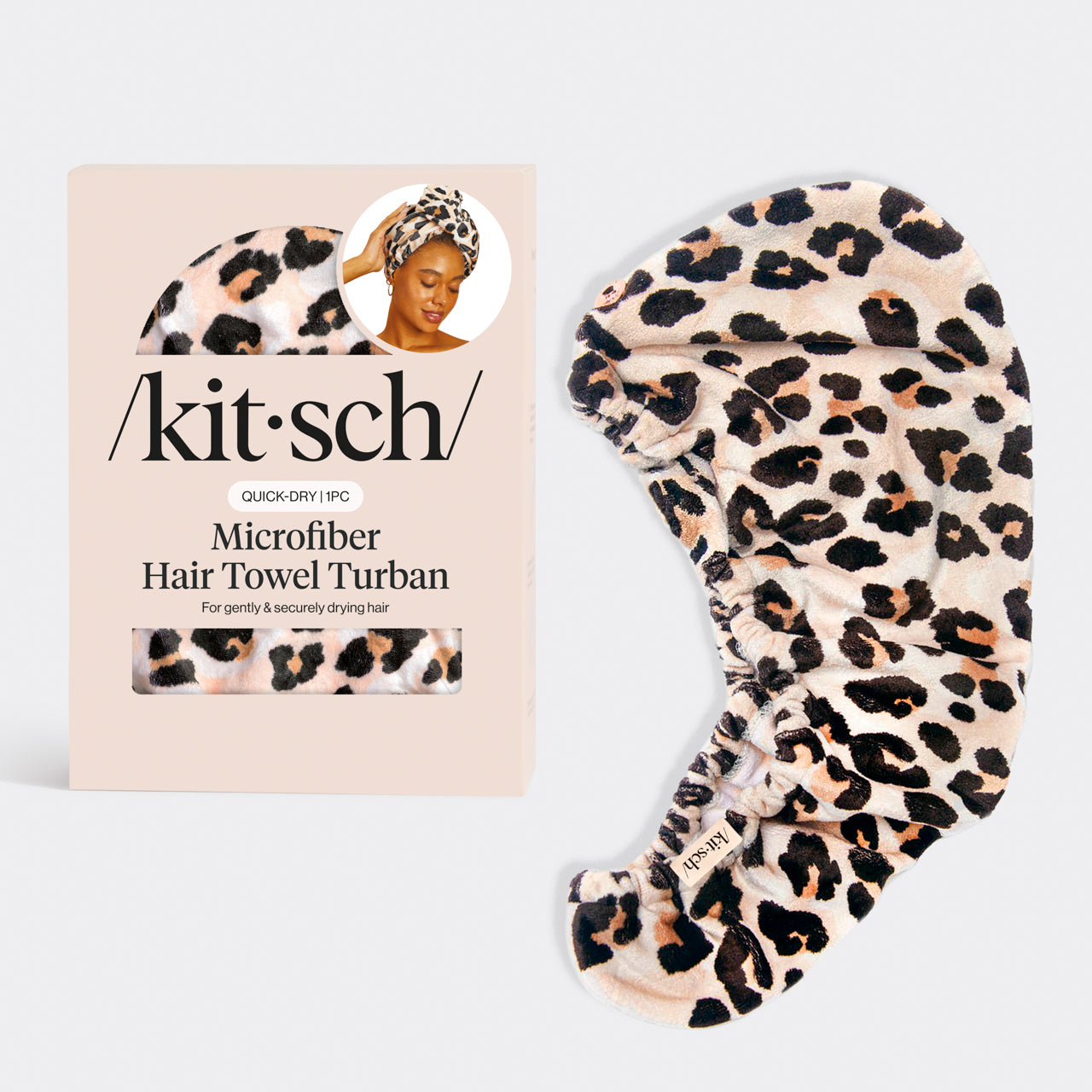 Microfiber Hair Towel - Leopard