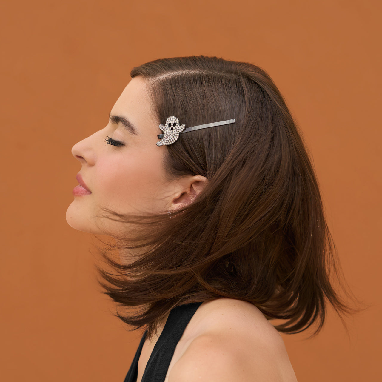 Épingles à cheveux fantôme XL en métal et strass