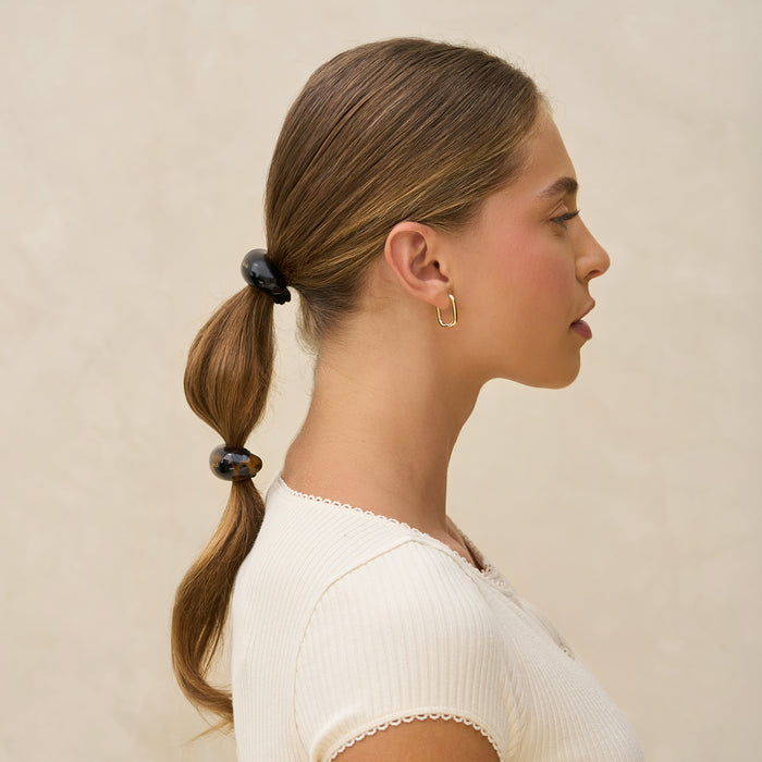 Elastici per capelli Nuvola nero e tartaruga - Medio