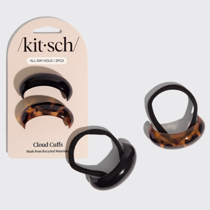 Elastici per capelli Nuvola nero e tartaruga - Medio