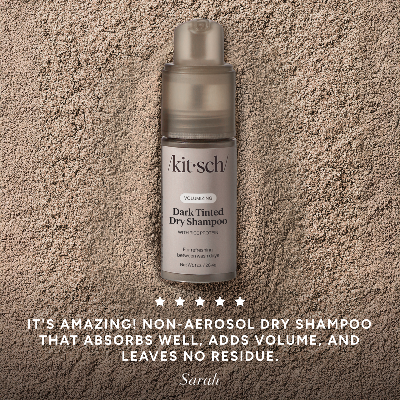 Champô Seco Volumizante com Proteína de Arroz com Bomba - Para Cabelo Escuro