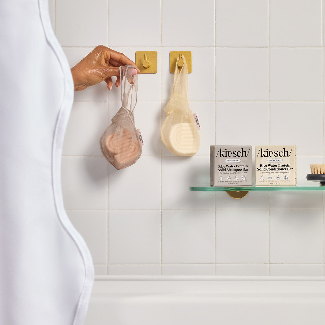 Sacchettino porta shampoo - Acqua di riso - Grigio