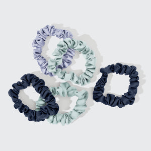 Conjunto de 5 peças de scrunchies de cetim franzidos - Garden Bouquet