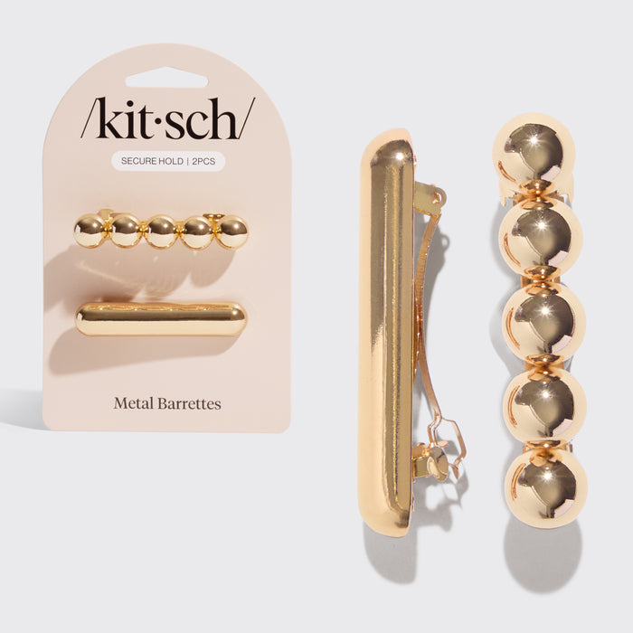 Barrette in metallo dorato