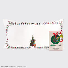 The Grinch x Kitsch Funda de almohada de satén en Villa Quién - King