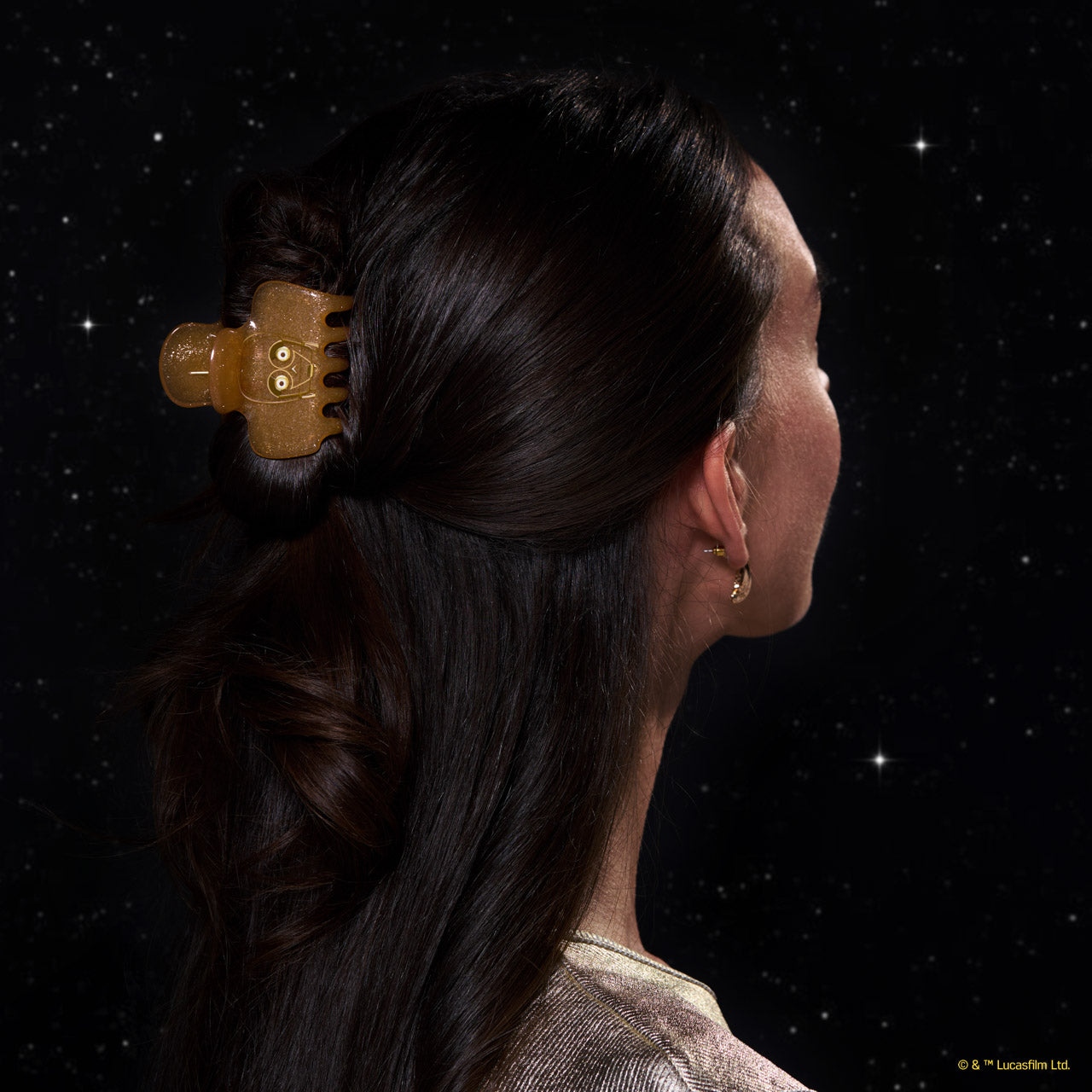 Star Wars™ & Kitsch Pince à cheveux Nuage scintillant C-3PO