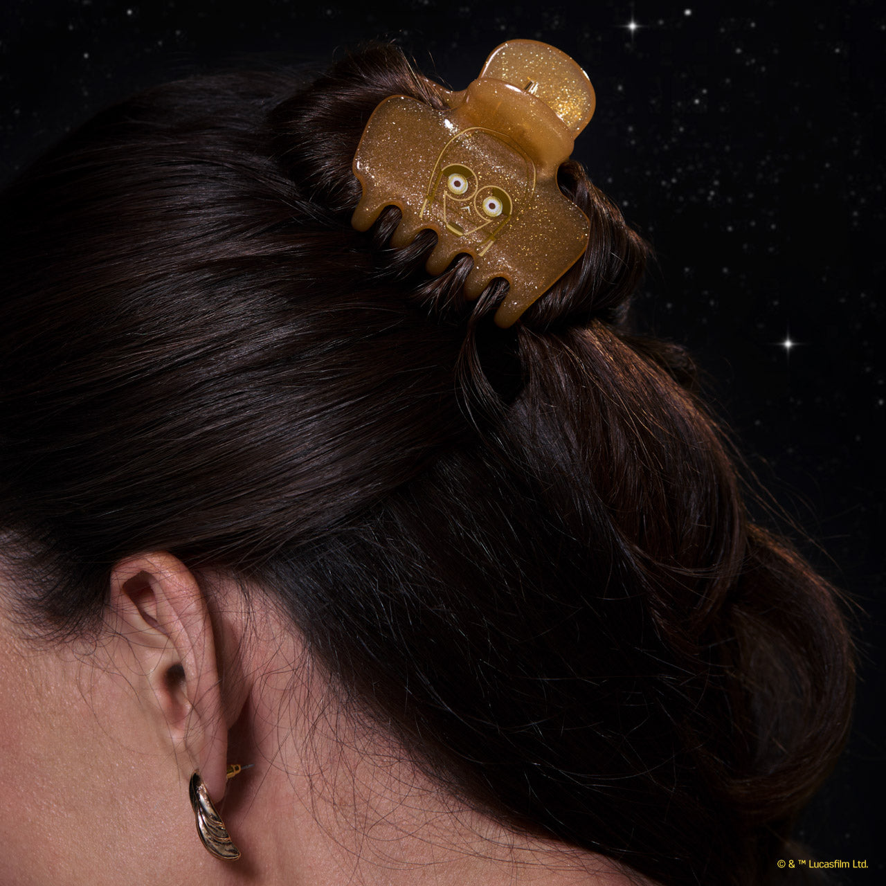 Star Wars™ & Kitsch Pince à cheveux Nuage scintillant C-3PO