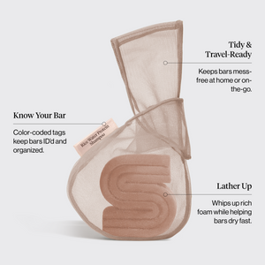 Bolsa para champú sólido - Agua de arroz - Gris