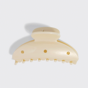 KitschPop™️ Curved Claw Clip & Charms in Pearlized Cream