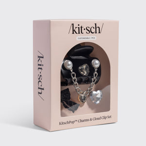 KitschPop™️ Cloud Clip & Charms in Vintage Black