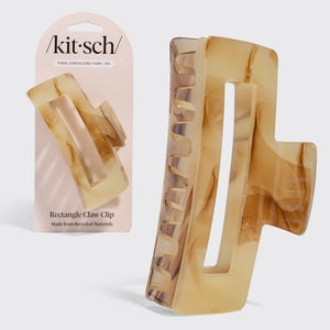 KITSCH Jumbo Open Shape Claw Clip Chocolate Marble - hero product shot