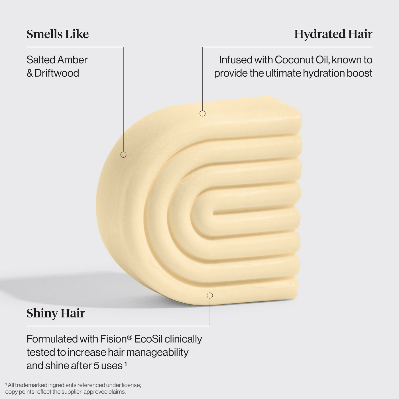 Barre de conditionneur à l'huile de coco pour cheveux secs et abîmés