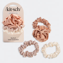 Chouchous en Satin Froncé avec Rosace (Terracotta)