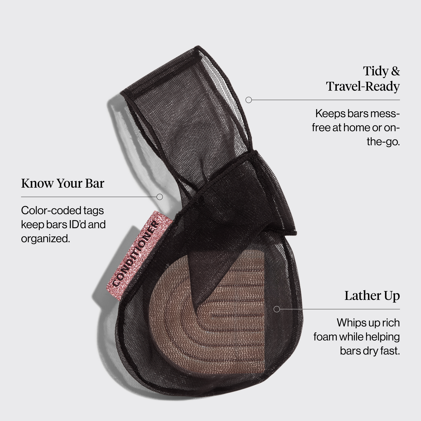 Pochette pour Conditionneur solide - Noir