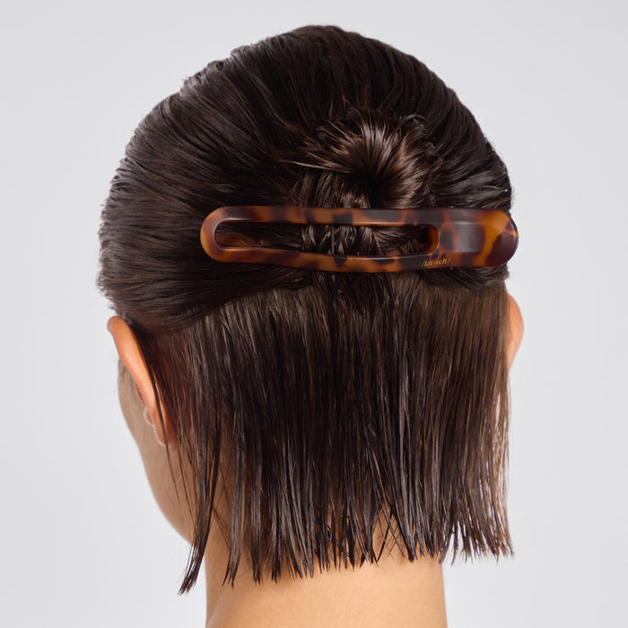 Pince plate courbée 2 pièces - Noir et écaille