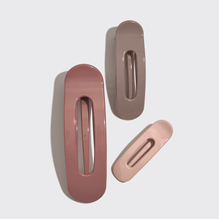Terracotta Flat Lay Claw Clips 3pc Set