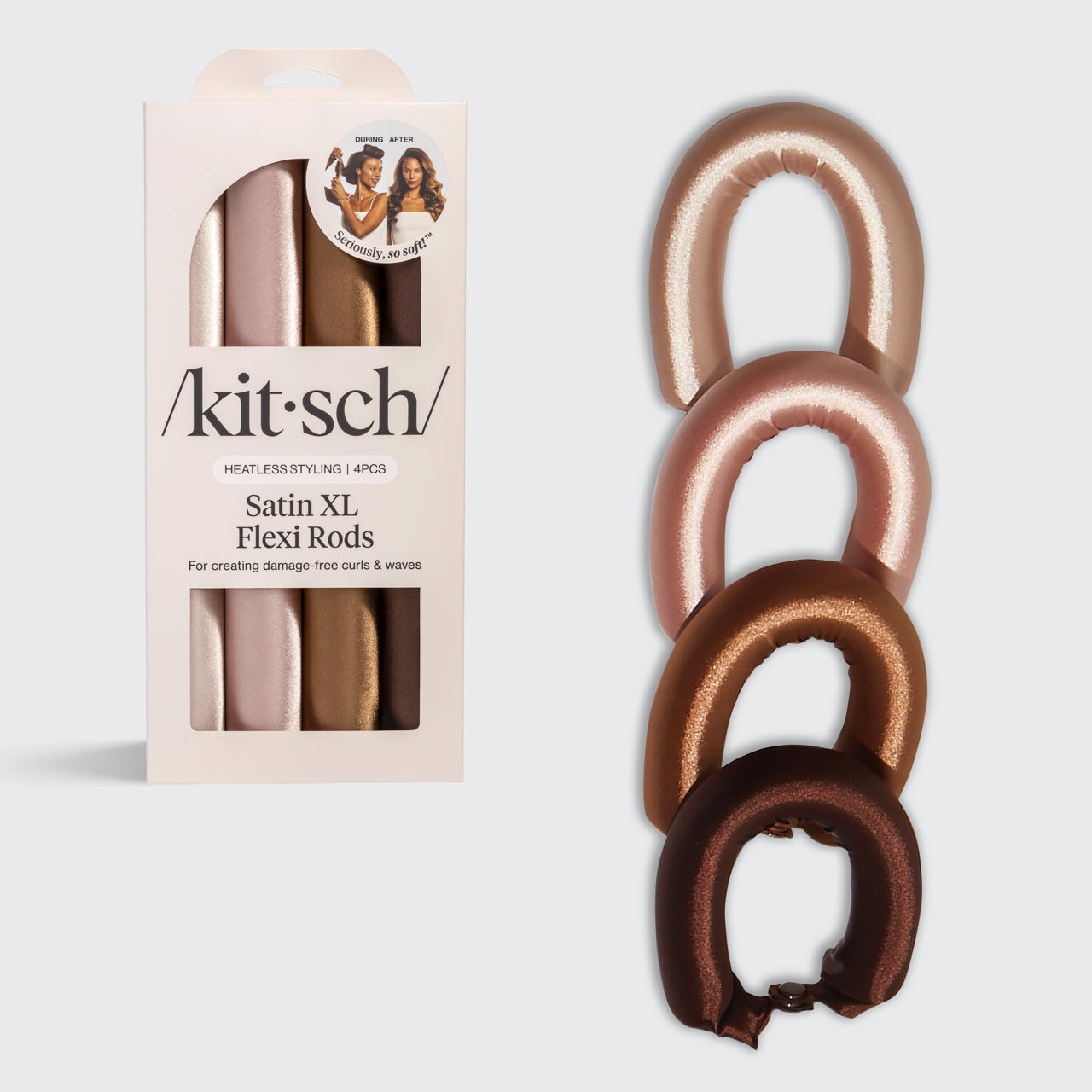 Varetas Satin Jumbo Flexi 4pc - Pau-rosa