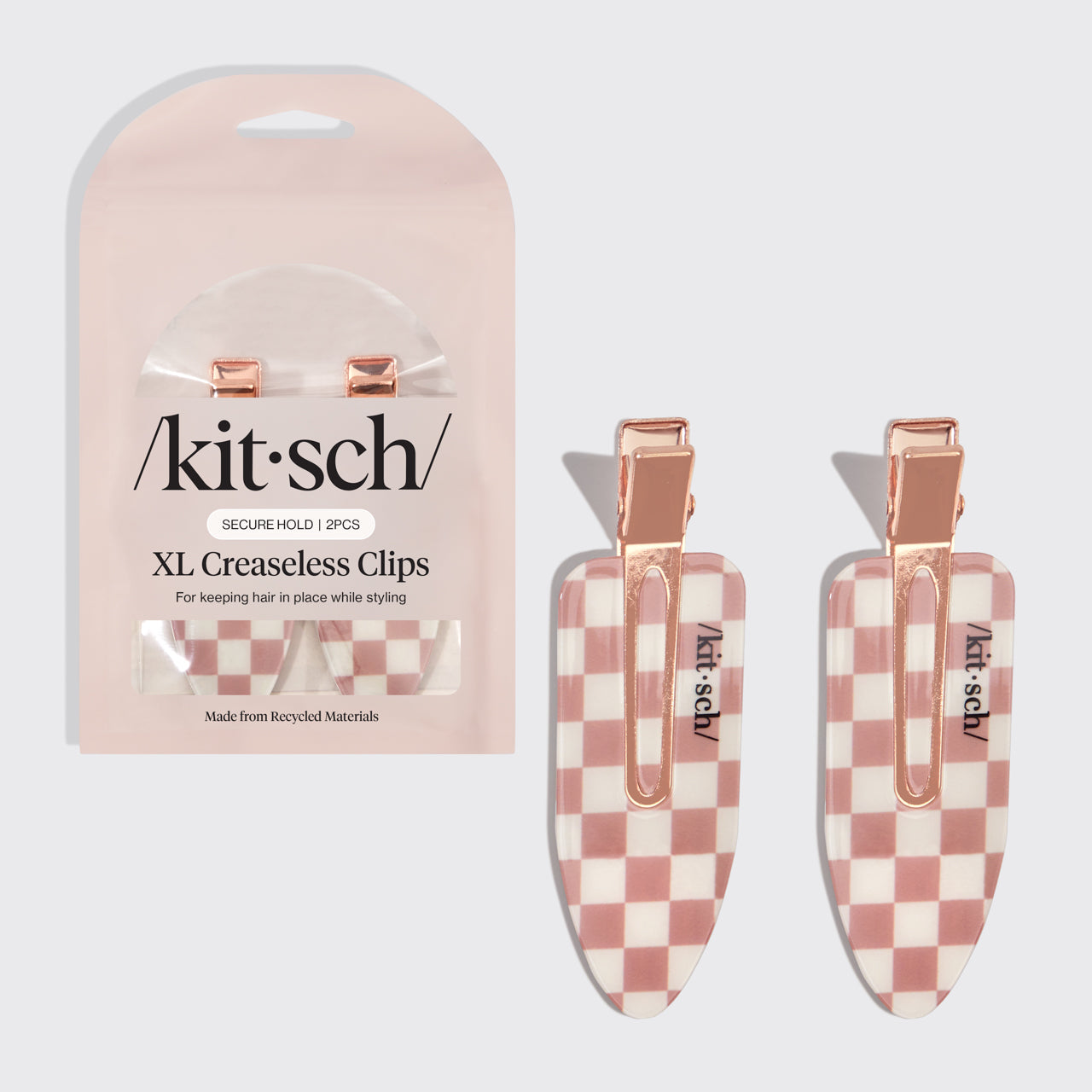 Lot de 2 pinces sans pli XL – Terracotta à Carreaux