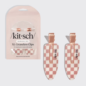 Lot de 2 pinces sans pli XL – Terracotta à Carreaux