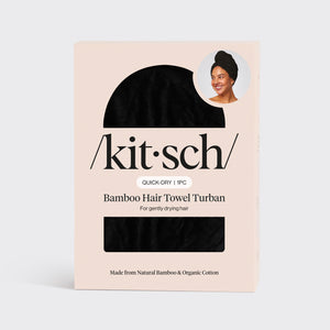 Toalha de cabelo ecológica - Preta
