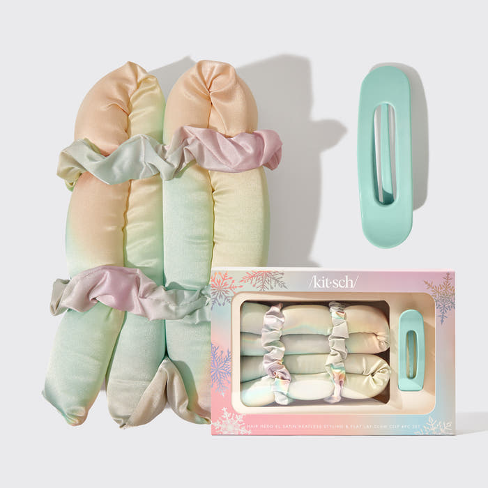 Hair Hero XL Satin Hitzefreies Styling &amp; Flat Lay Claw 4-teiliges Set - Aura