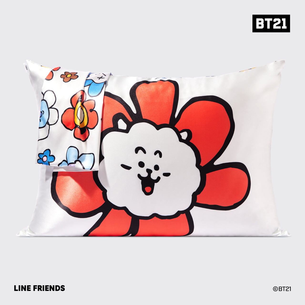 Funda de almohada de satén Kitsch x BT21 - RJ