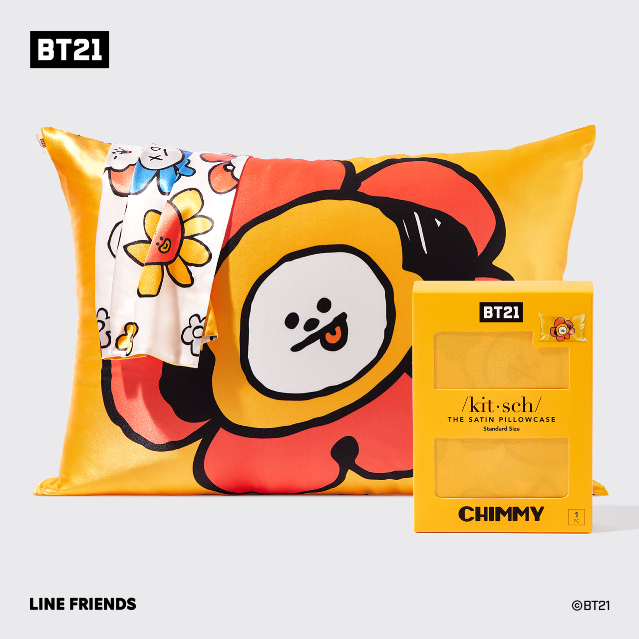 Satin-Kissenbezug Kitsch x BT21 - CHIMMY