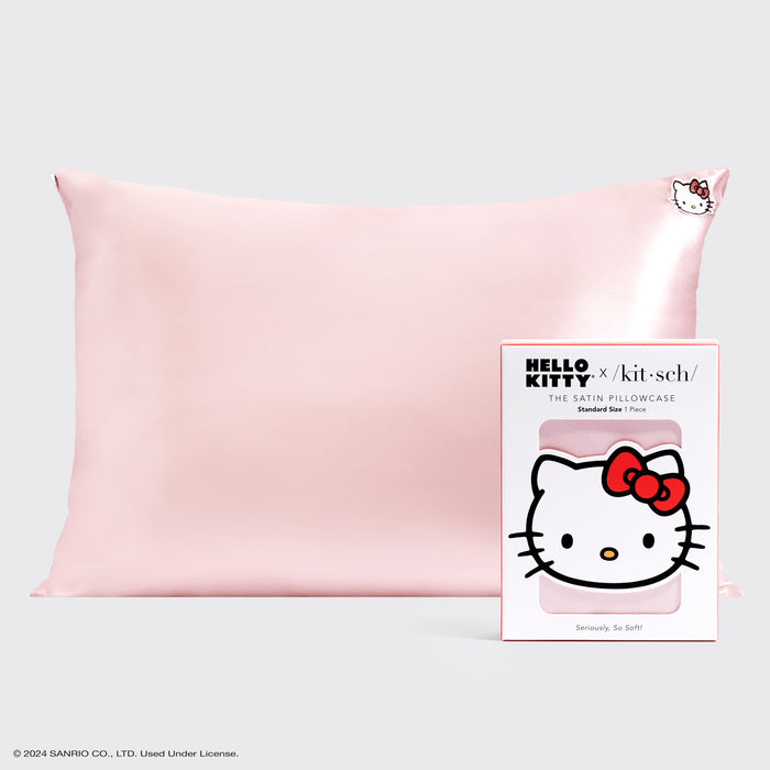Taie d'oreiller en satin Hello Kitty x Kitsch - Hello Kitty Rose