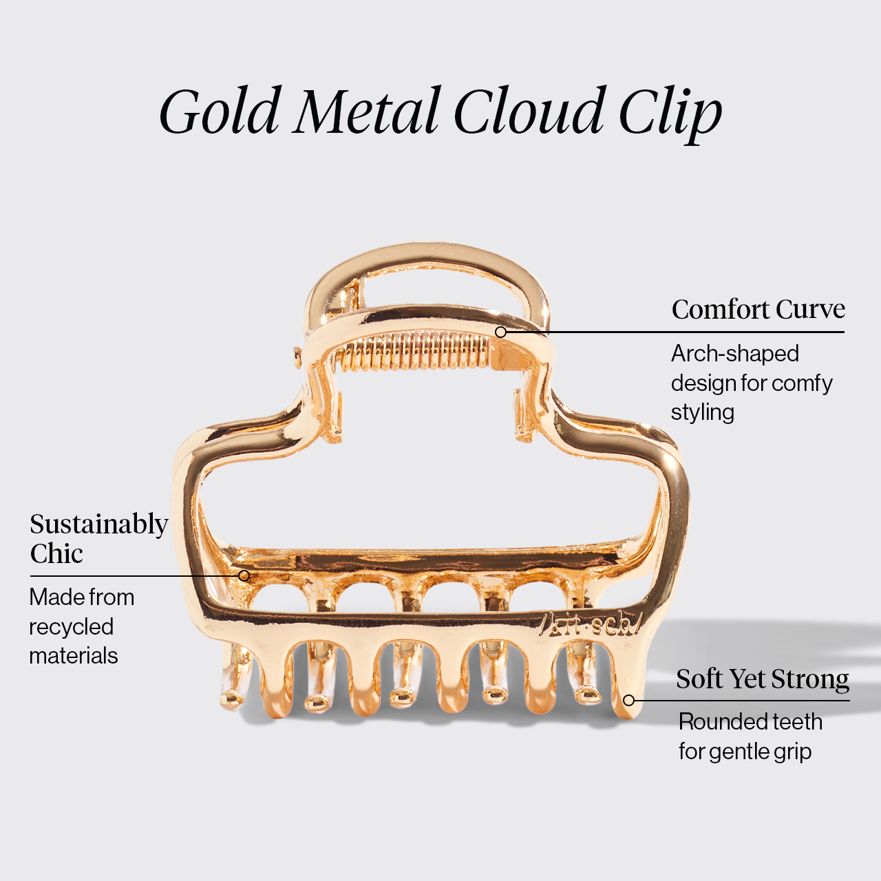 Metallwolkenhaarspange - Gold