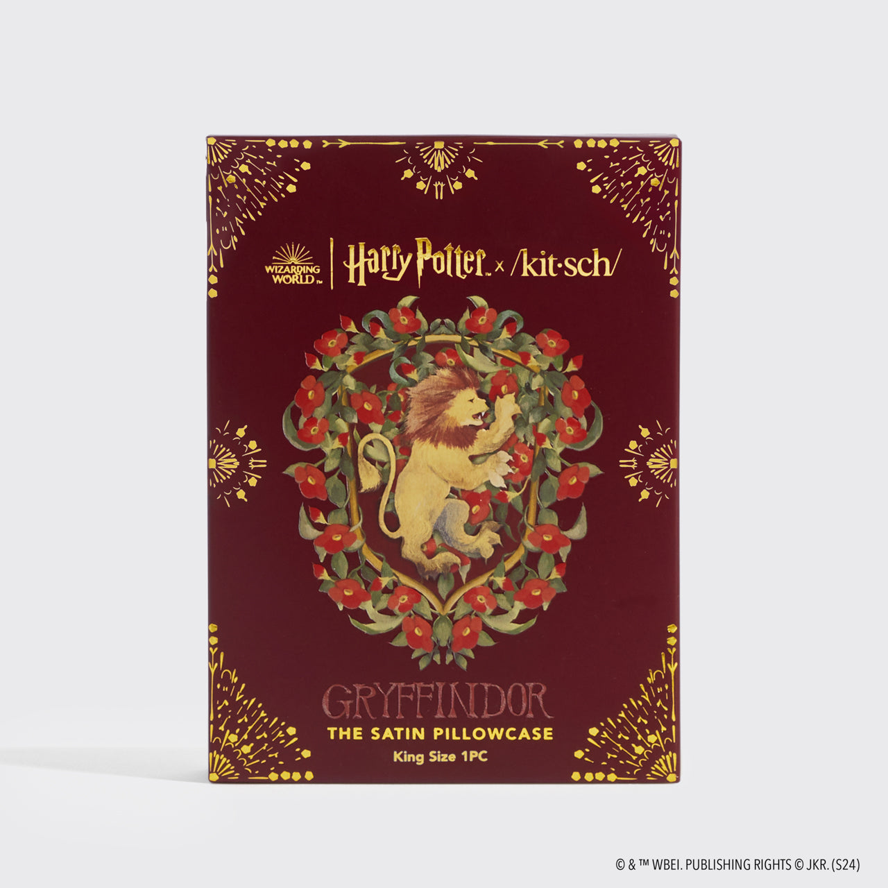 Kitsch x Harry Potter Satin Pillowcase in Gryffindor - King